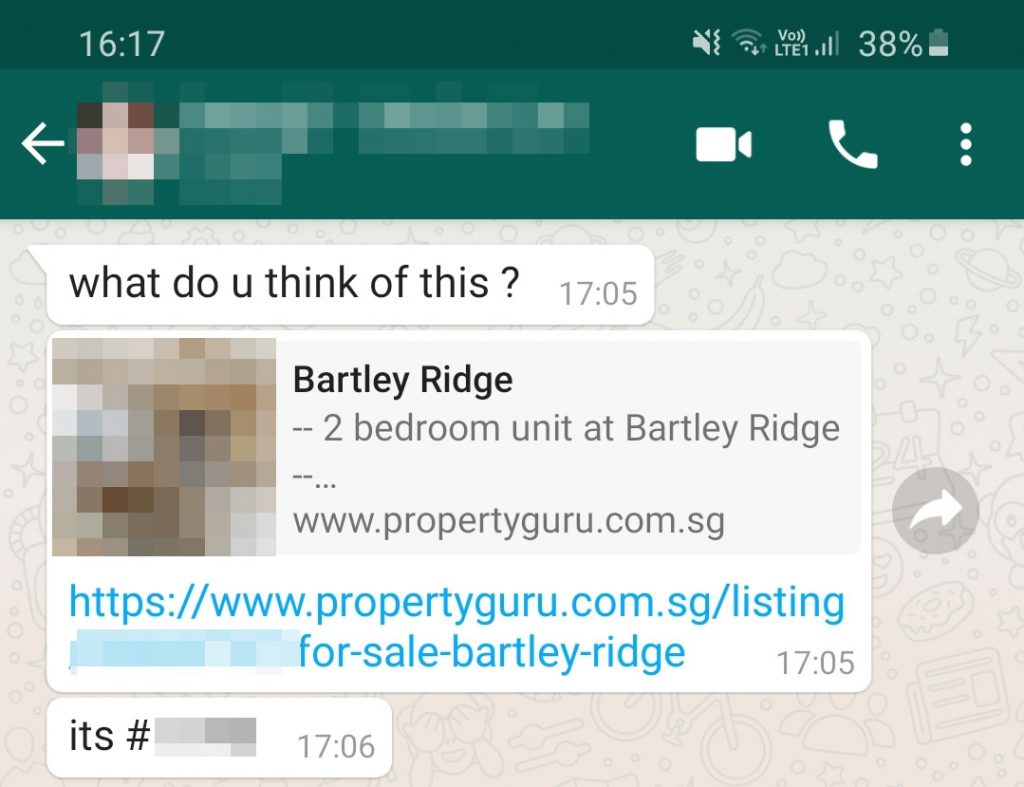 WhatsApp question: what do you think of this property?